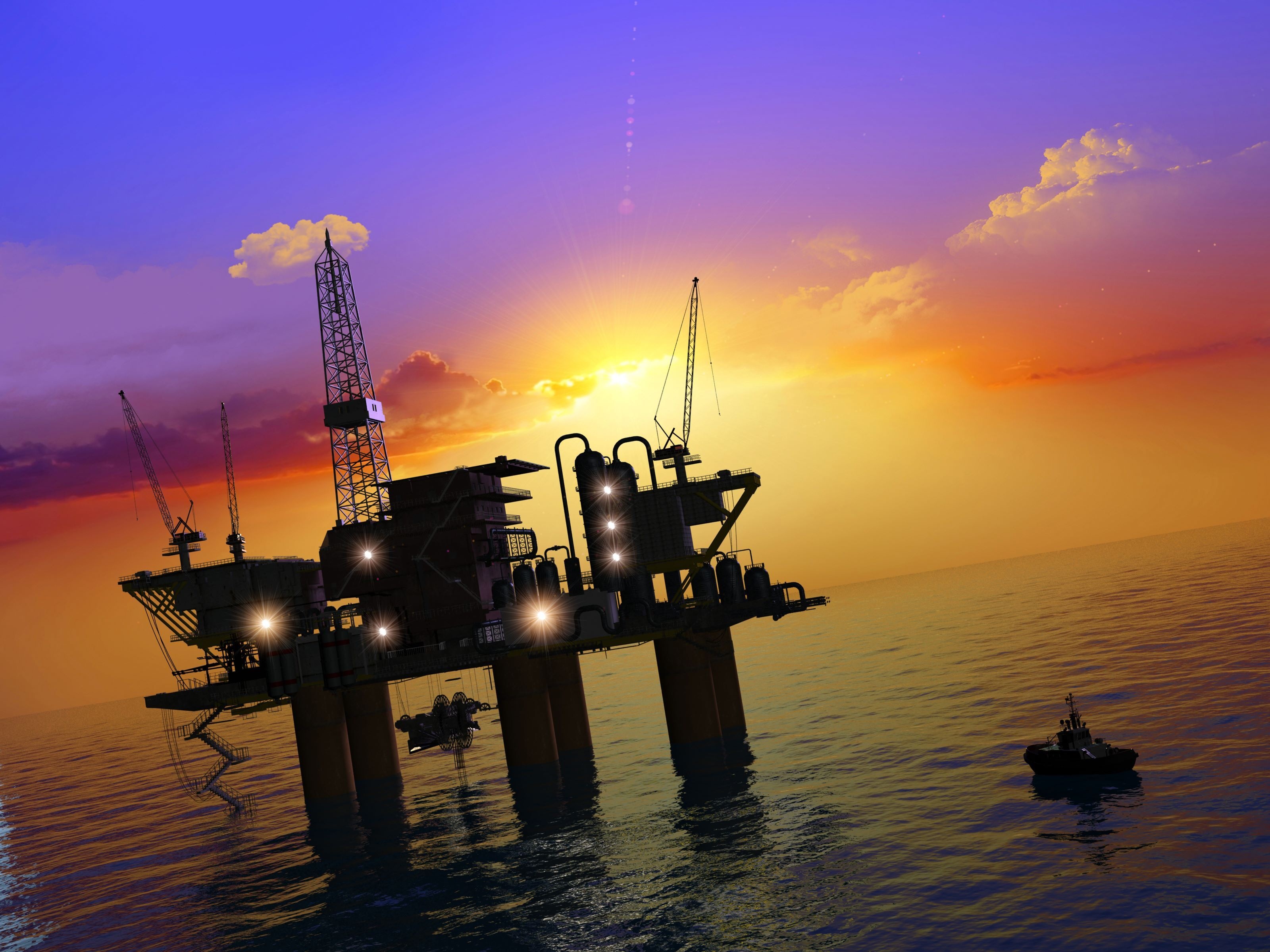 Rig at dusk